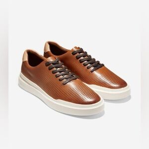 Cole Haan Men’s Grand Pro Rally Tan Brown Laser Cut Sneakers Shoes Size 10